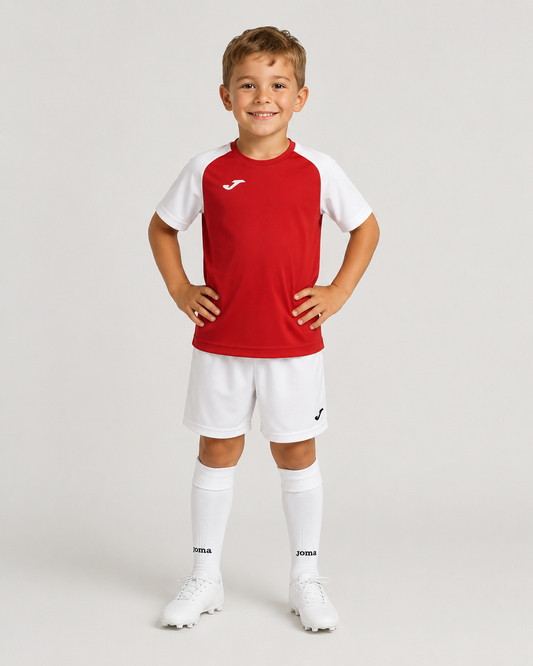 Joma Academy IV Rød/Hvid med navn og nummer