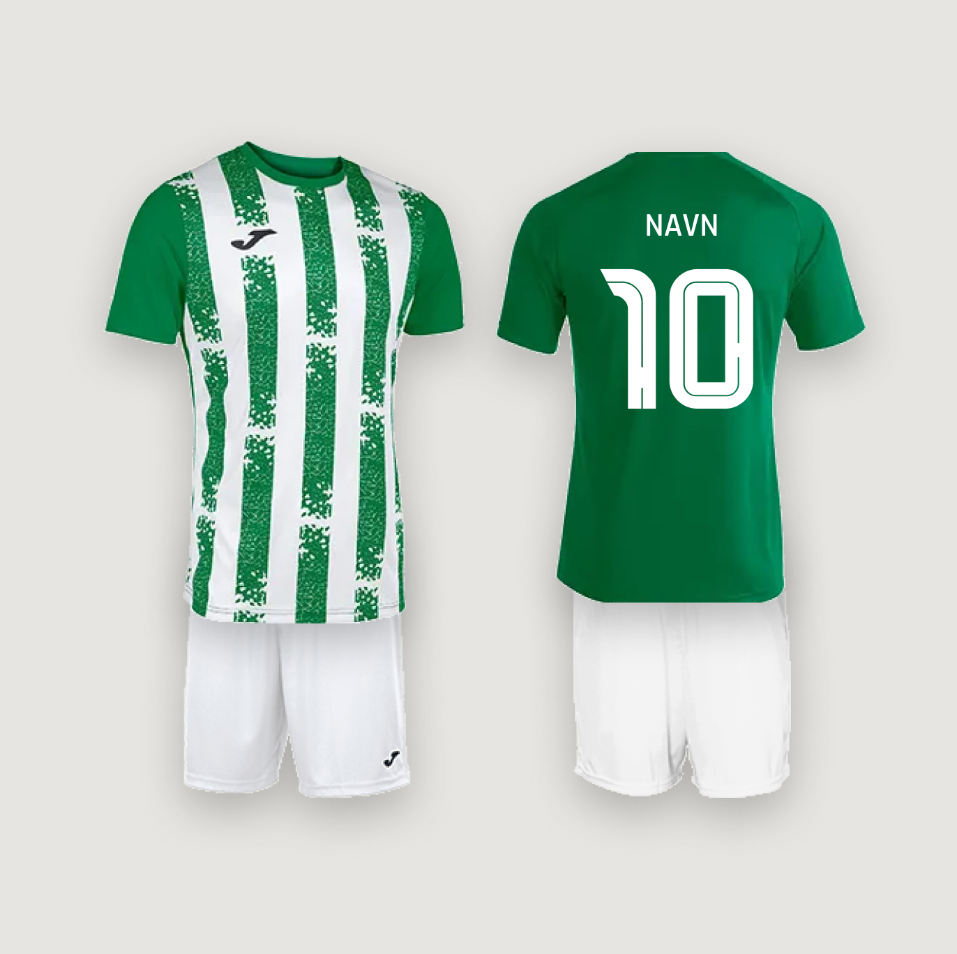 Joma Inter III Grøn/Hvid med navn og nummer