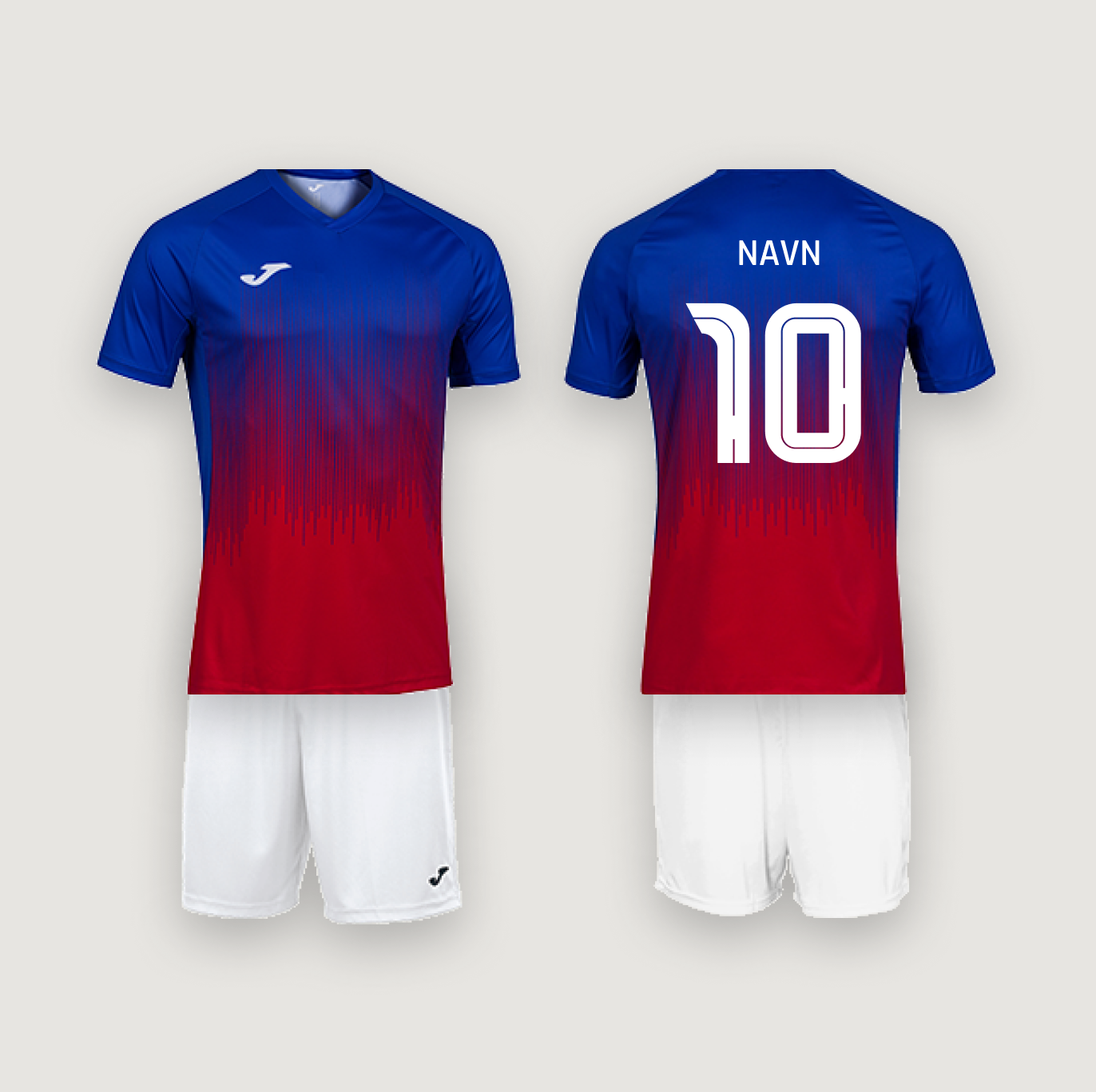 Joma Tiger IV Rød/Blå med navn og nummer
