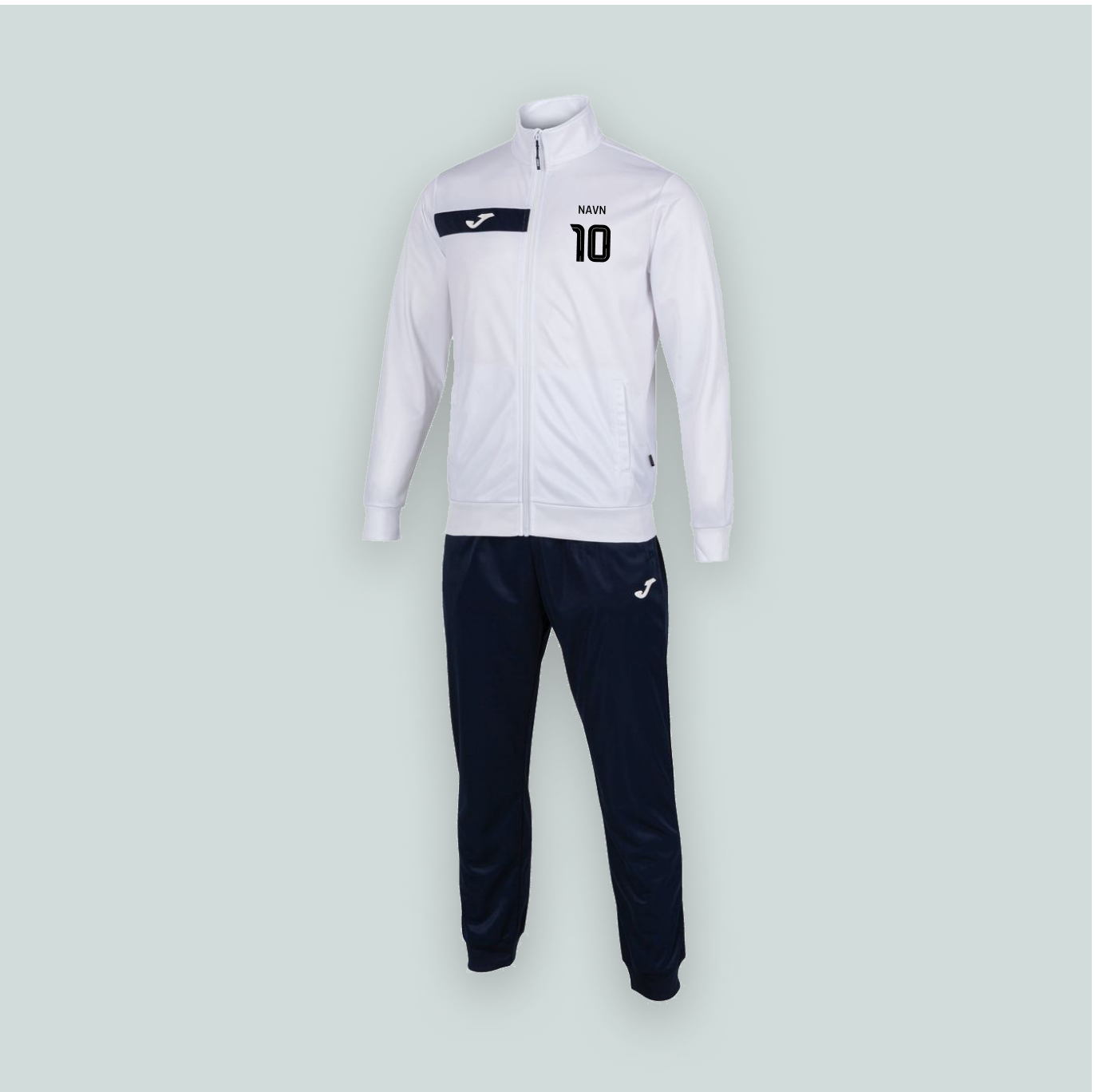 Joma Columbus Hvid med navn og nummer