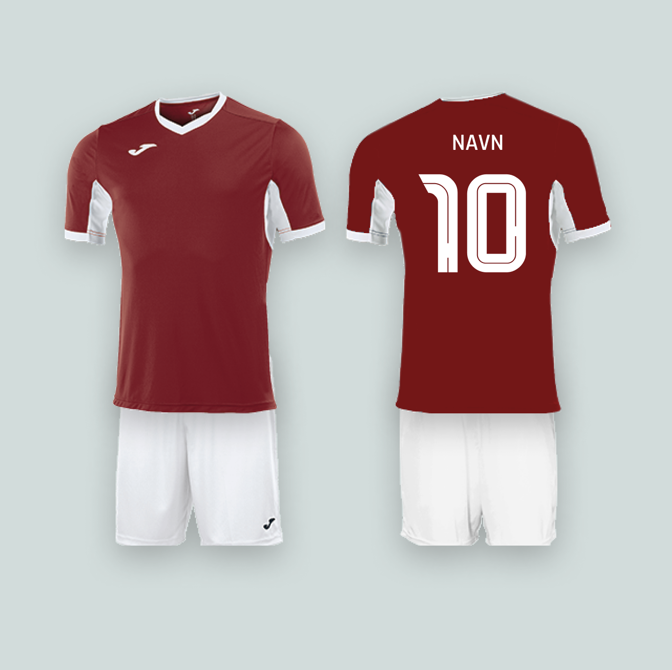 Joma Championship IV Burgundy/Hvid med navn og nummer