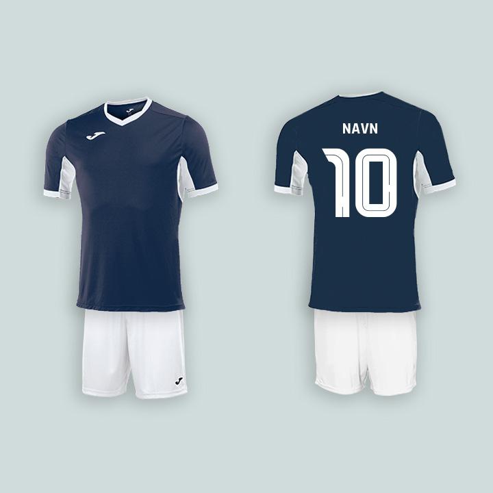 Joma Champion IV Navyblå/Hvid med navn og nummer