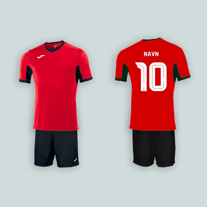 Joma Champion IV Rød/Sort med navn og nummer