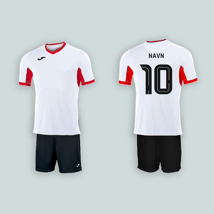 Joma Champion IV Hvid/Rød med navn og nummer