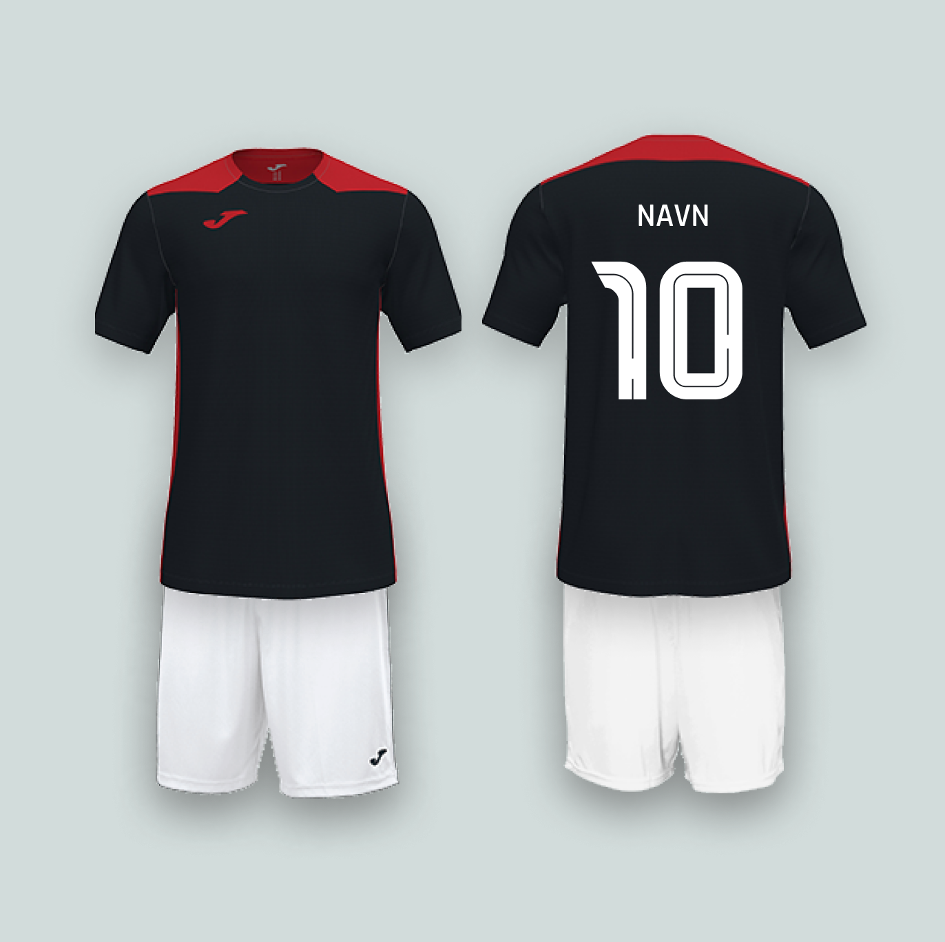 Joma Championship VI Sort/Rød med navn og nummer