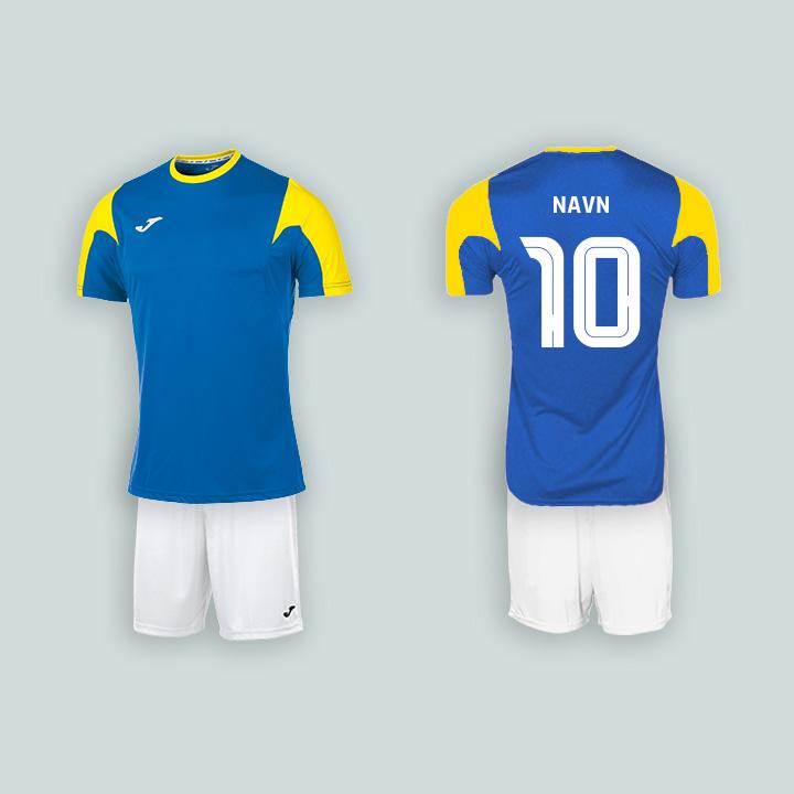Joma Estadio Blå/Gul med navn og nummer