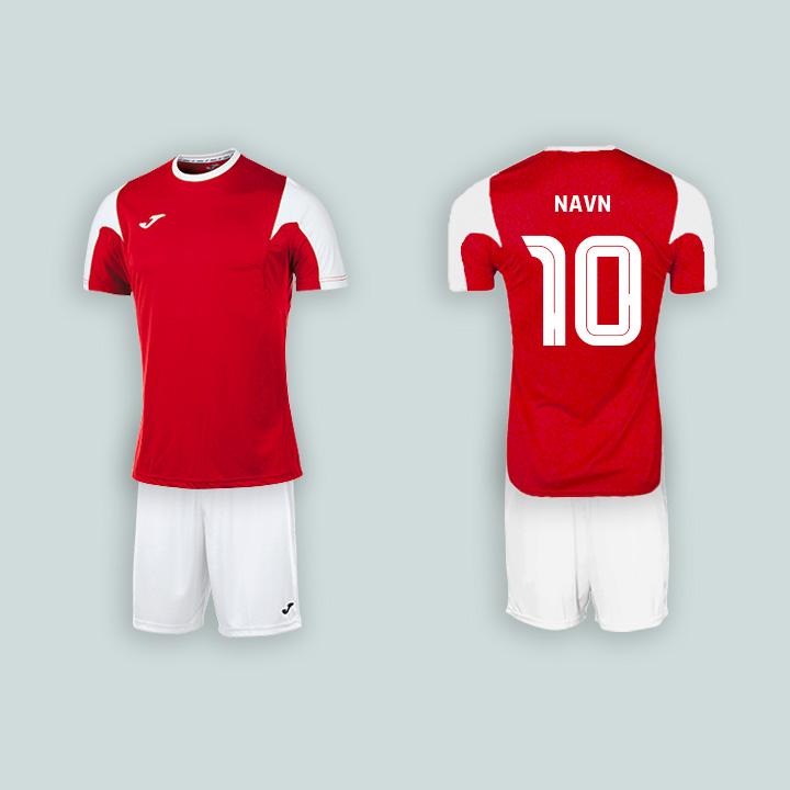 Joma Estadio Rød/Hvid med navn og nummer