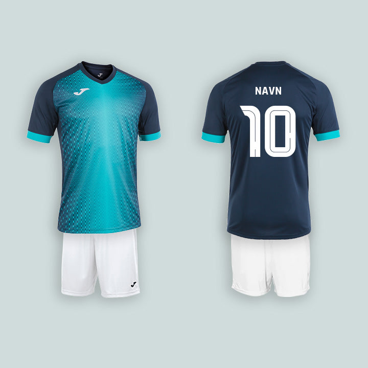 Joma Supernova Tyrkis/Navy med navn og nummer