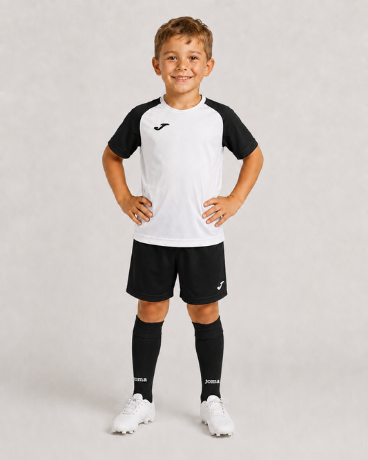 Joma Academy IV Hvid/Sort med navn og nummer