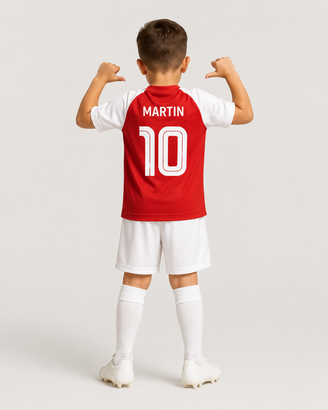 Joma Academy IV Rød/Hvid med navn og nummer + Sokker