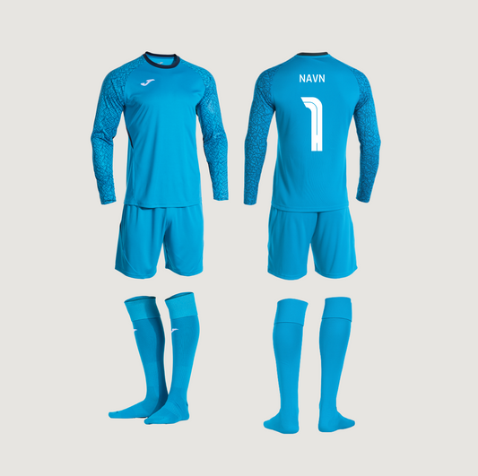 Joma Zamora X Målmandssæt i Turquoise med navn og nummer