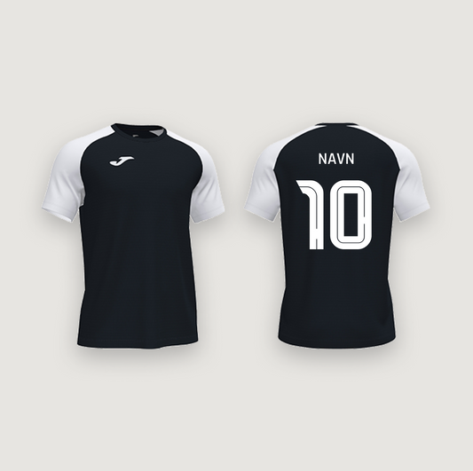 Joma Academy IV Sort/Hvid trøje med navn og nummer