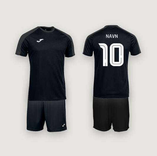 Joma Eco Championship Sort/Mørkegrå med navn og nummer