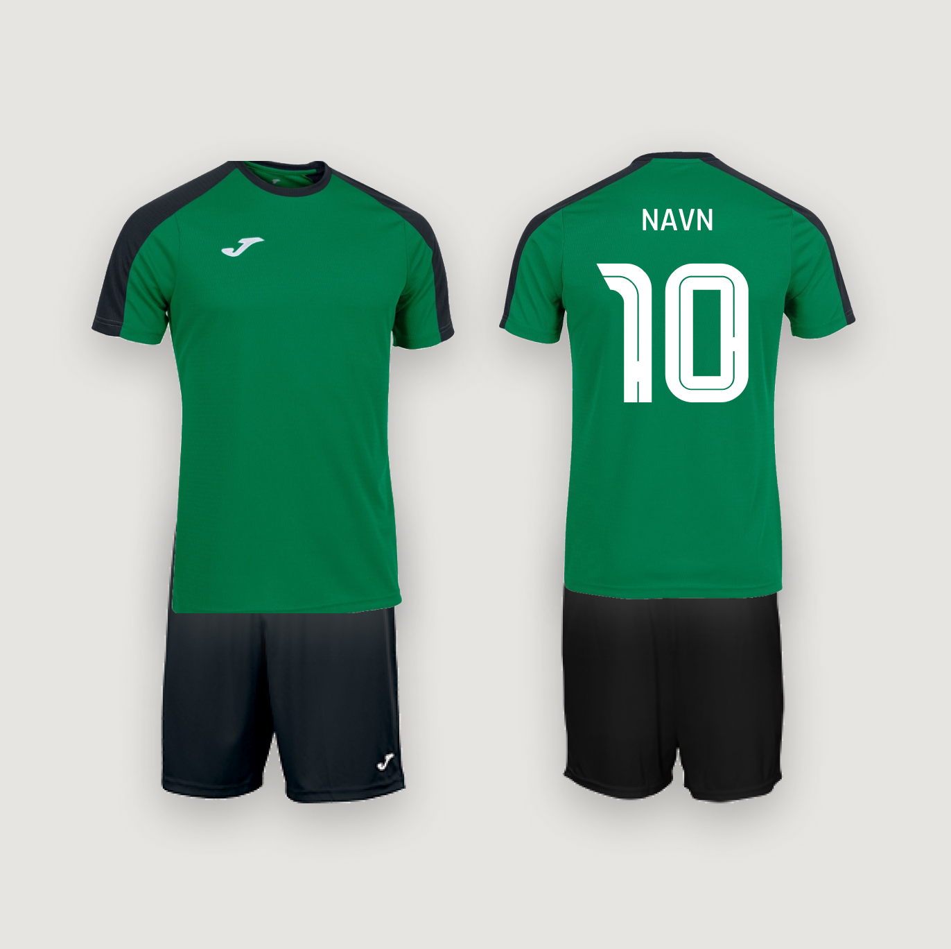 Joma Eco Championship Grøn/Sort med navn og nummer