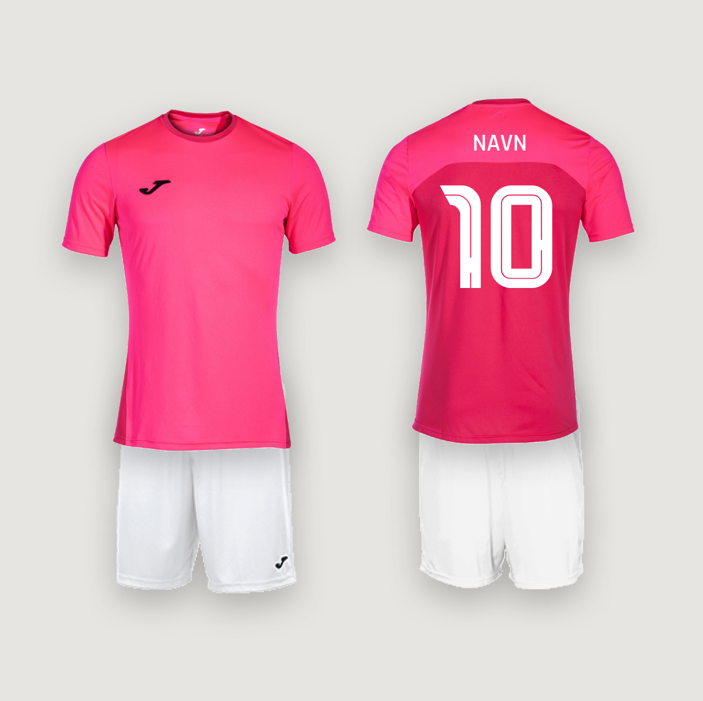 Joma Winner II Pink med navn og nummer