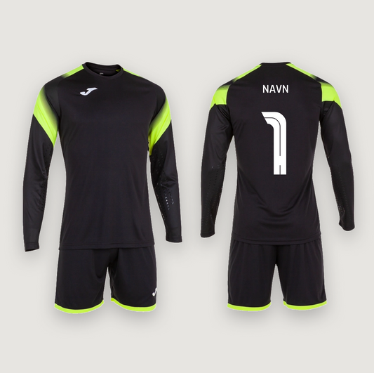 Joma Zamora V Målmandssæt i Sort med navn og nummer