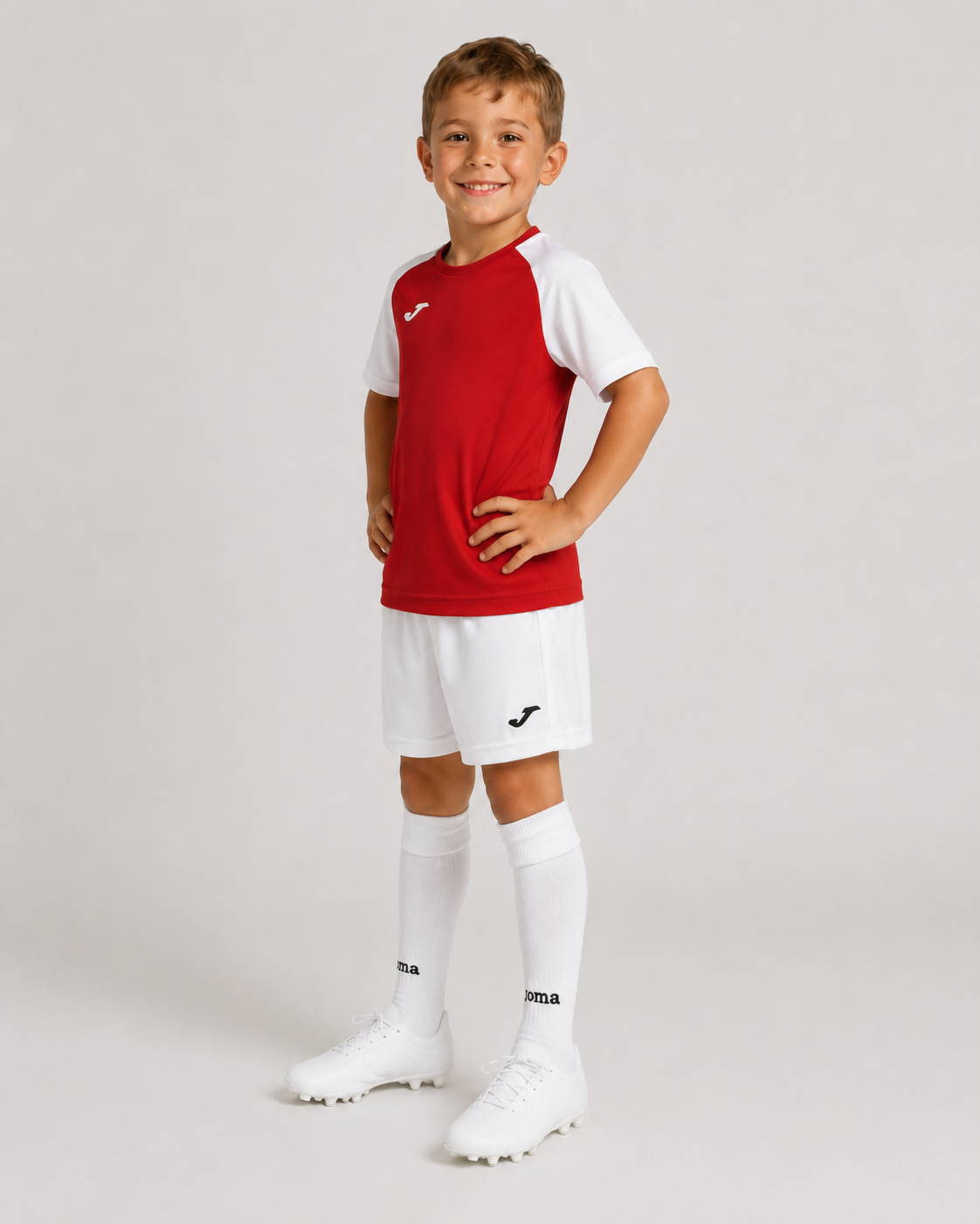 Joma Academy IV Rød/Hvid med navn og nummer + Sokker
