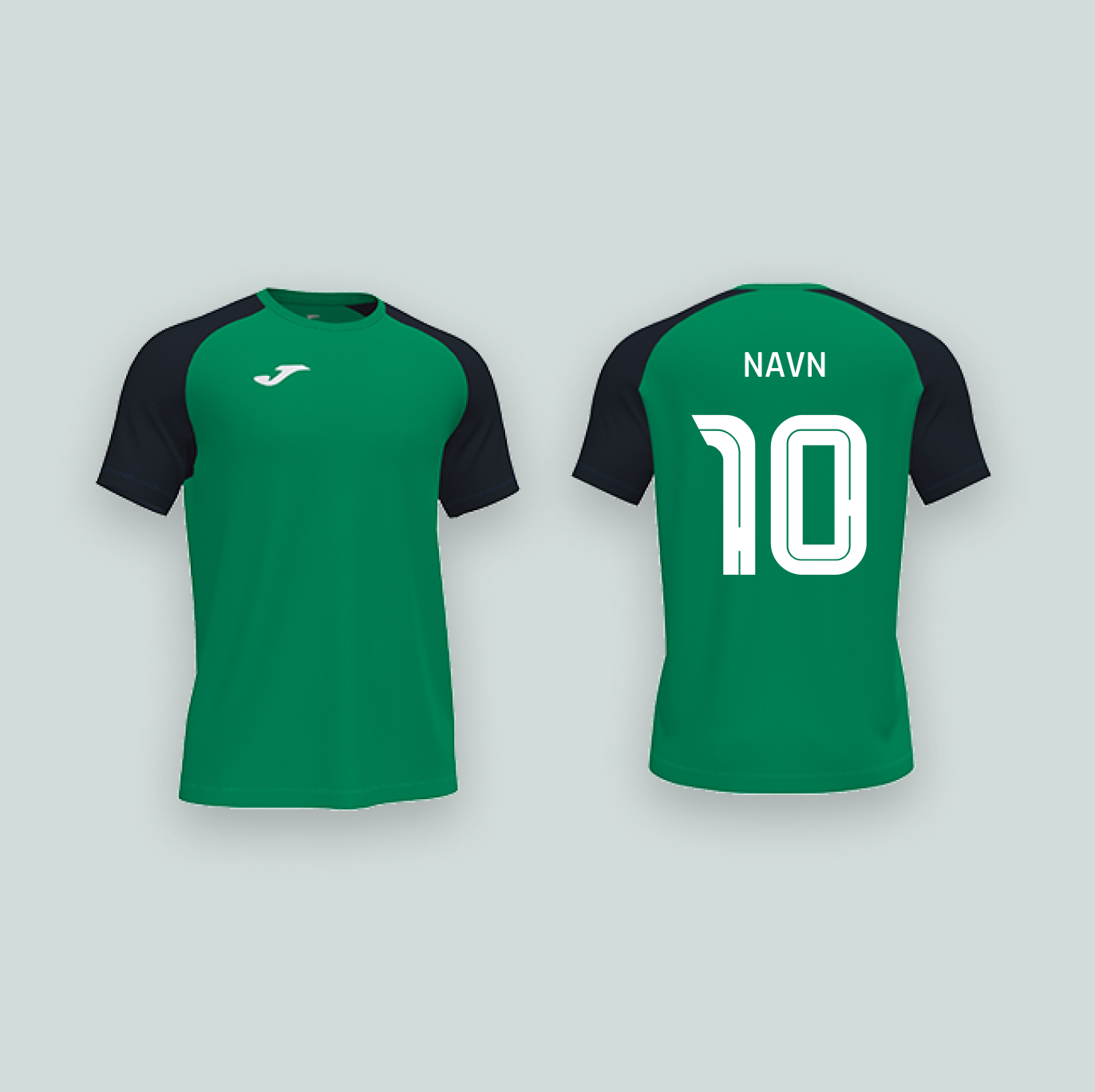 Joma Academy IV Grøn/Sort trøje med navn og nummer