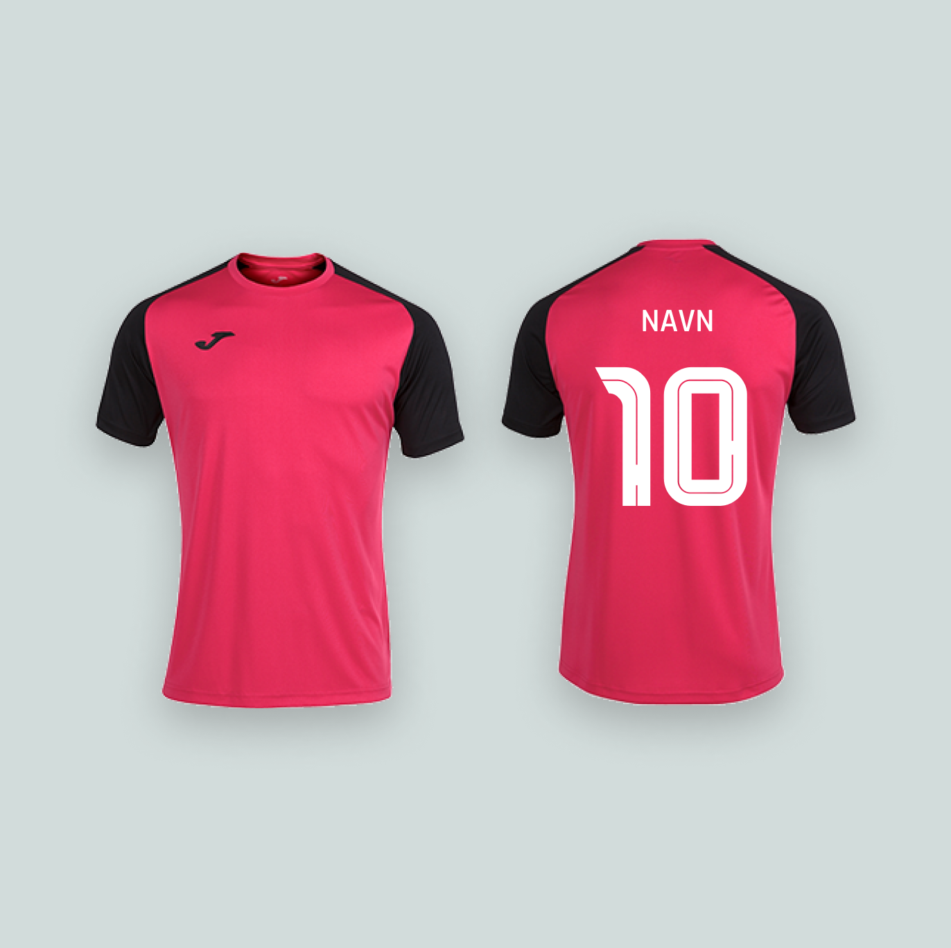 Joma Academy IV Pink/Sort trøje med navn og nummer